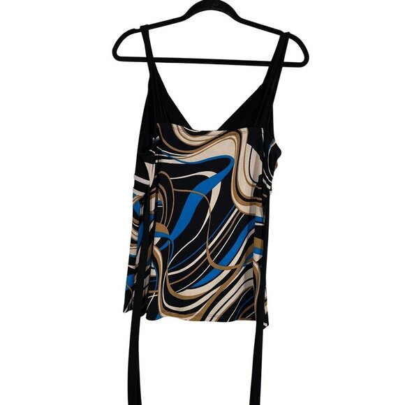 Perception Concepts Babydoll Top L Black Y2K 80s Retro Indie Hippie Casual Flowy - Picture 4 of 10